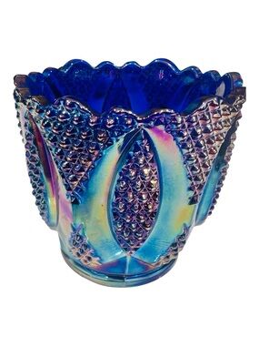 Westmoreland Art Glass " High Hob Line #550 "Amethyst Carnival 4”  Bowl/Vase